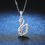 Hình thu nhỏ: Dây chuyền Moissanite Swan từ bạc nguyên chất 925 1 carat