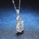 Hình thu nhỏ: Dây chuyền Moissanite Swan từ bạc nguyên chất 925 1 carat