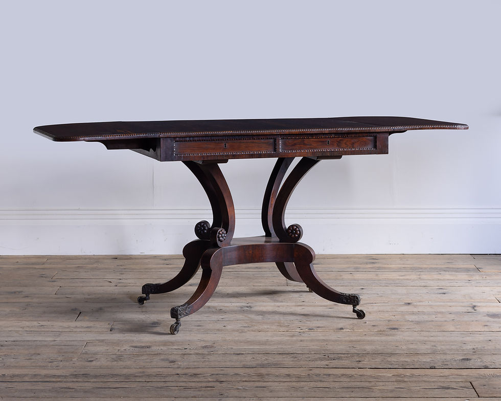 Thumbnail: A Regency rosewood sofa table