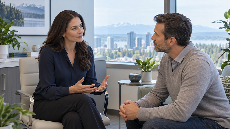 Man discussing low libido versus erectile dysfunction during a men's health evaluation