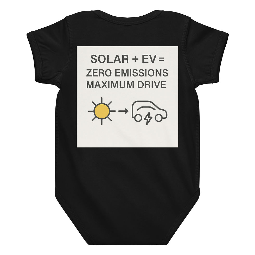 SOLAR+ EV= ZERO EMISSIONS, MAXIMUM DRIVE