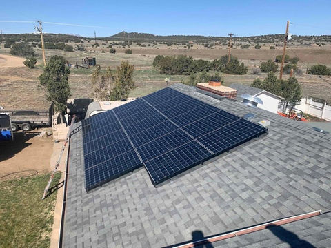Rooftop solar panels installed by Steel City Solar Pueblo West