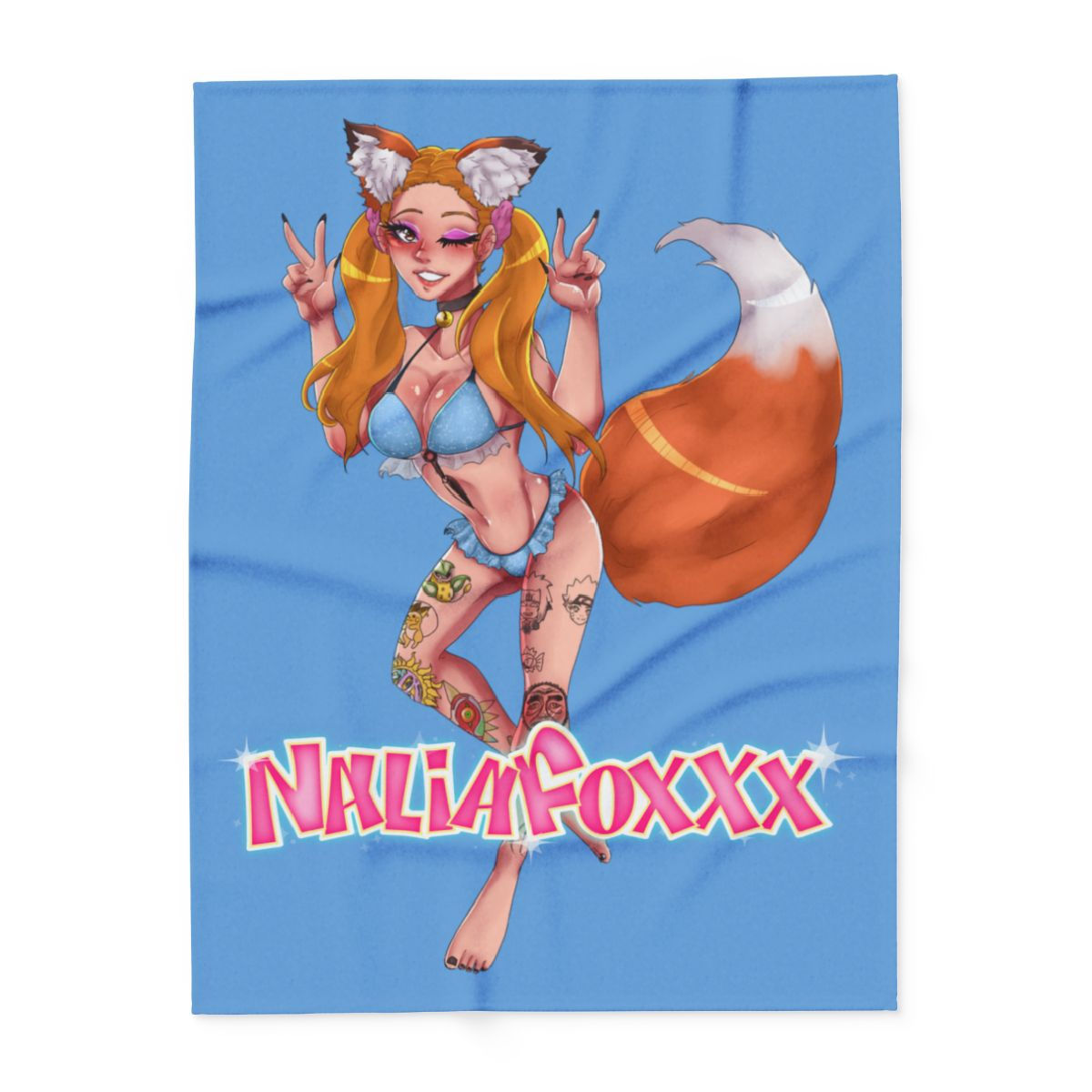 NaliaFoxxx Logo Arctic Fleece Blanket 60"x80"