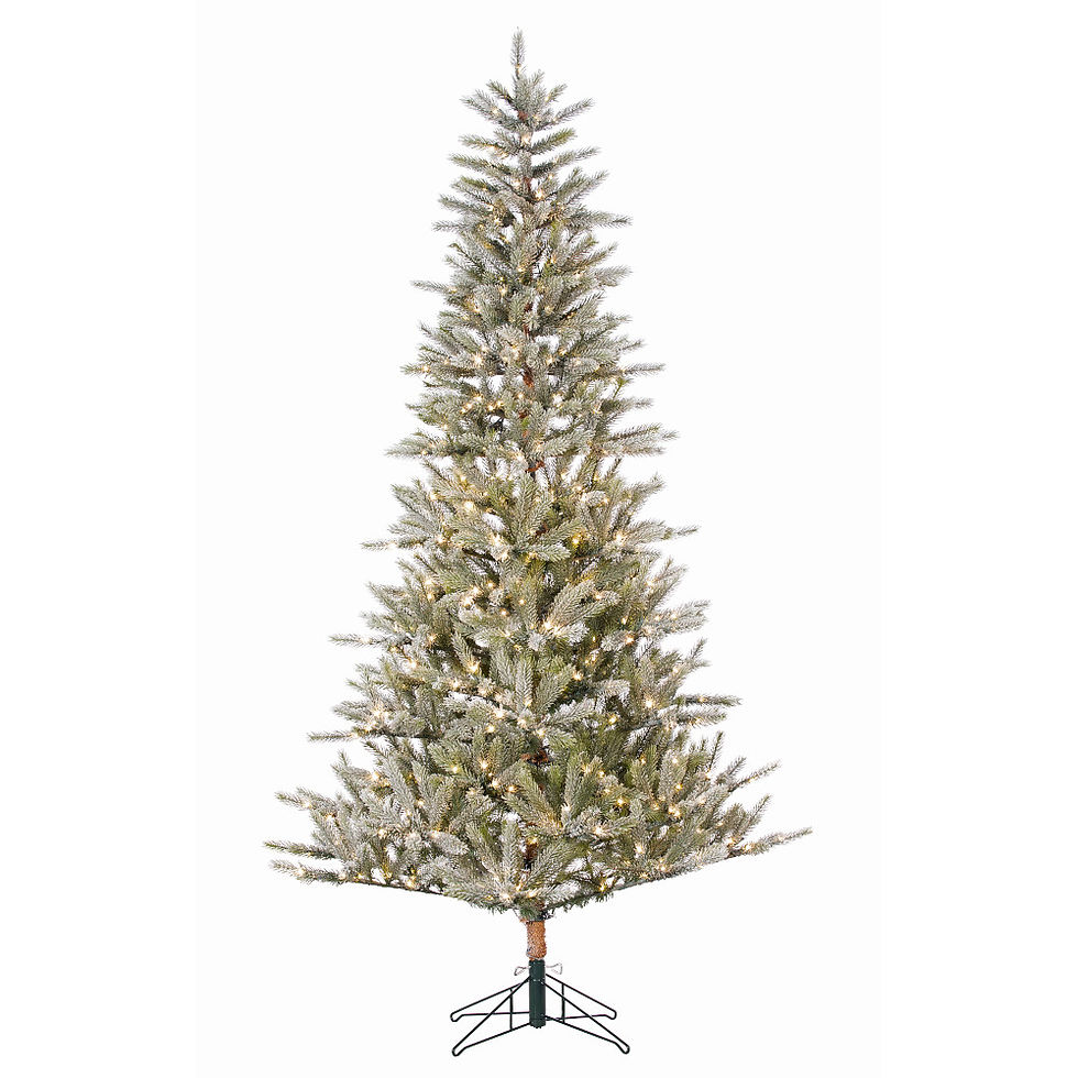 12ft Flocked Misty Mountain Pine Tree, each