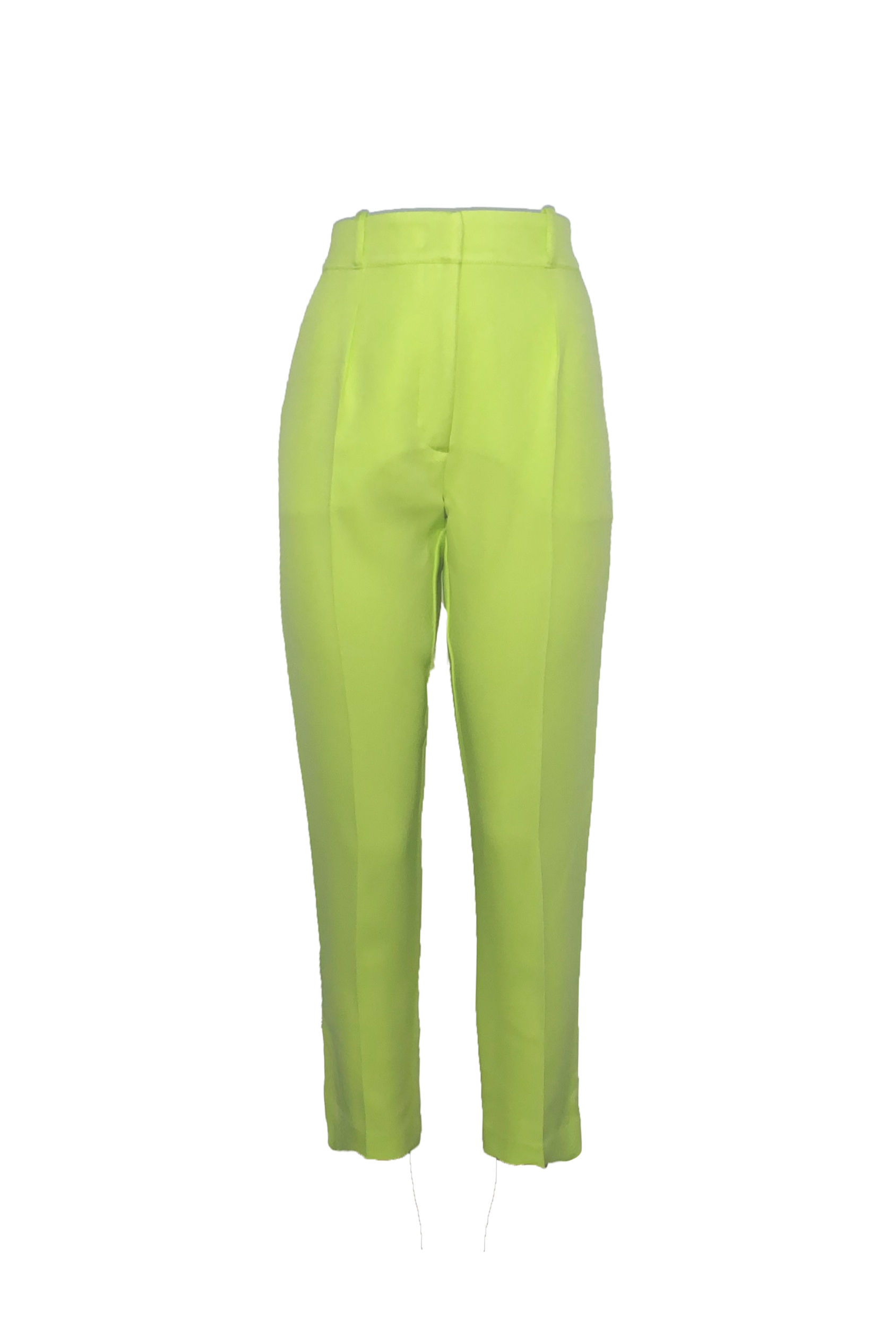 Calça cigarrete com pregas Verde Lima