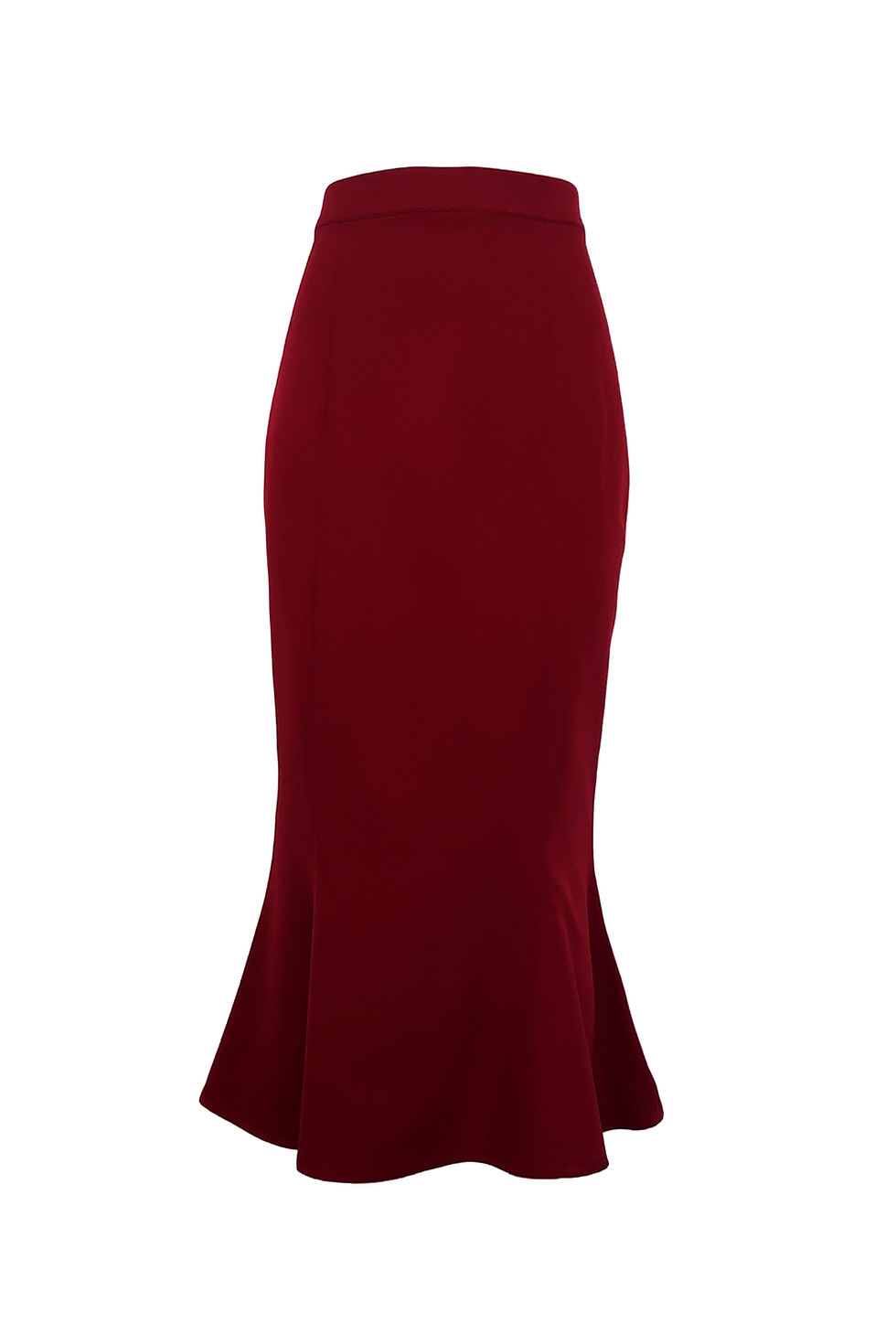 Saia Midi Sereia Bordô