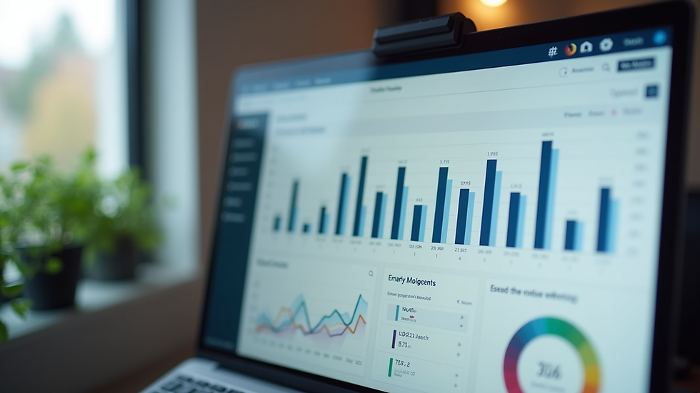 Close-up view of LinkedIn analytics dashboard on a computer screen