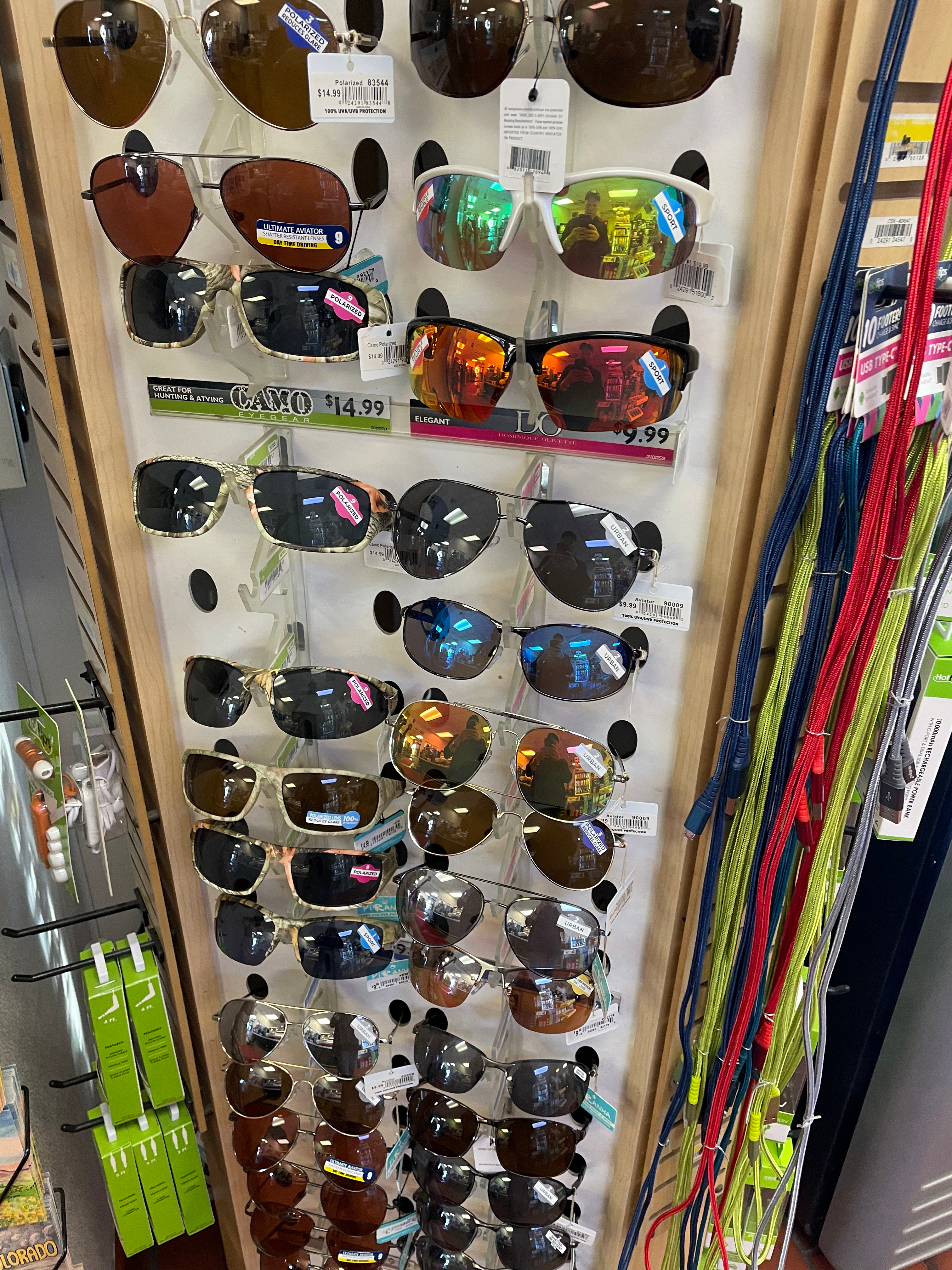 Sunglasses/Cellphone Charging cords