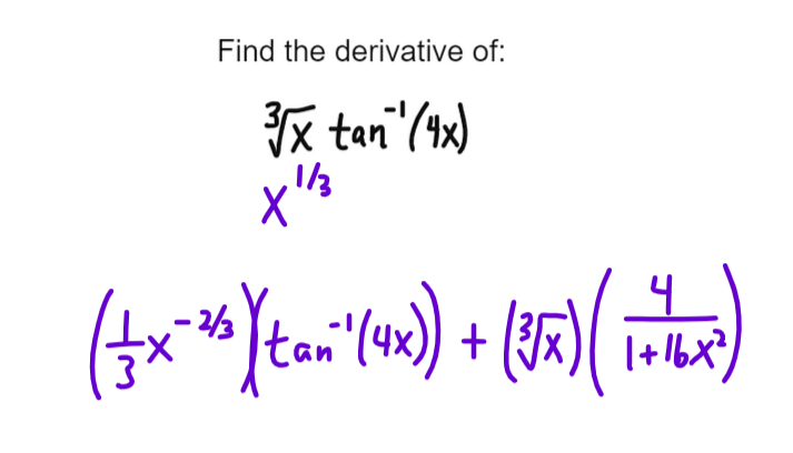 AP Calc unit 3 review derivative of inverse trig solution