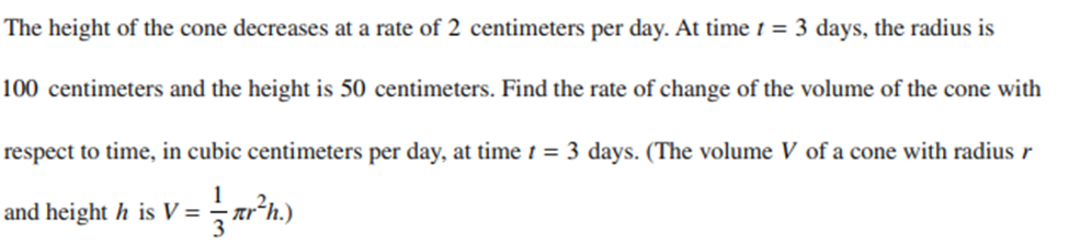 Related rates ap calculus exam unit 4
