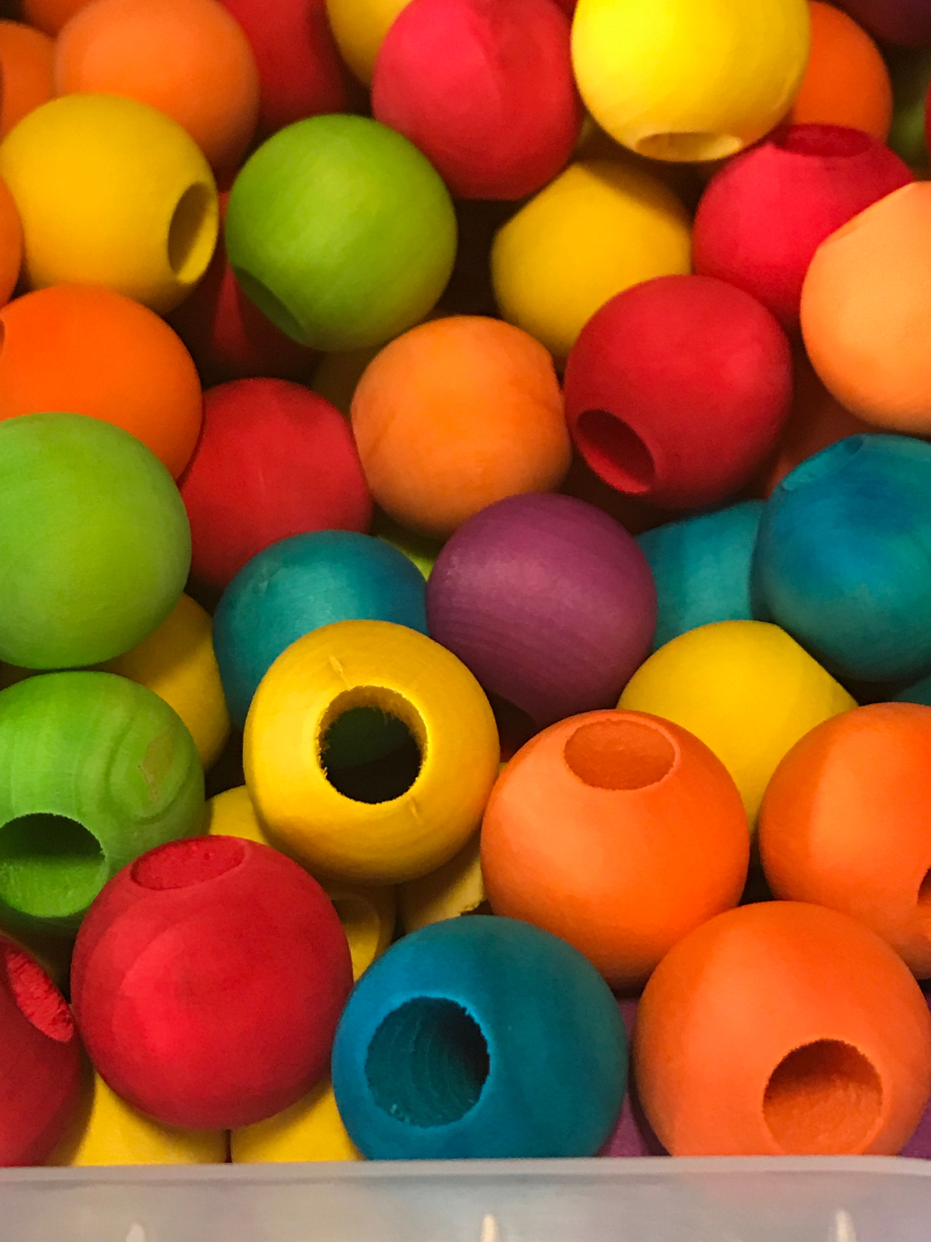 Birdtalk Bird Toys -  12 x 2.5cm Wooden Beads