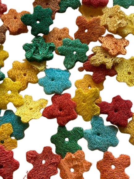10 Loofah Puzzle Pieces Toy Parts
