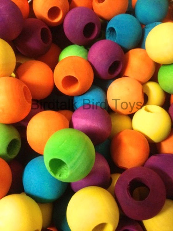 Miniature : Birdtalk Bird Toys -  12 x 2.5cm Wooden Beads
