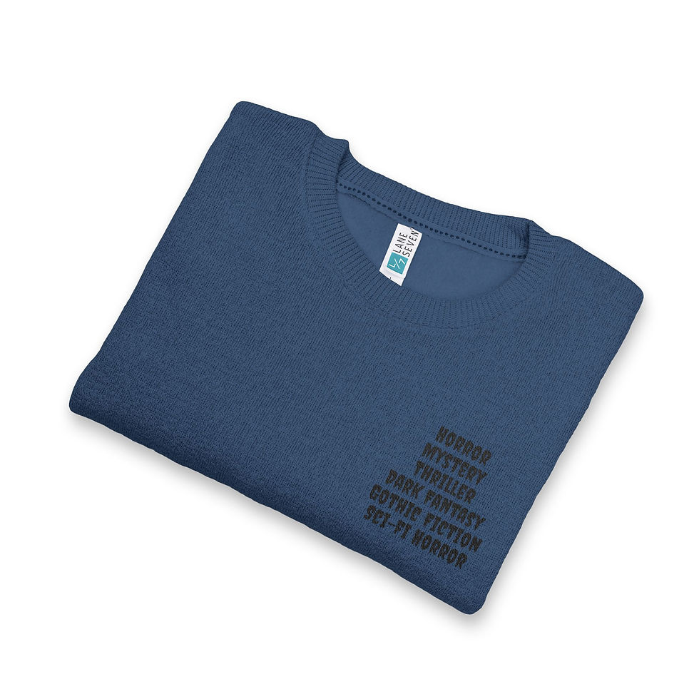 Thumbnail: Crewneck Sweatshirt (Embroidery) Horror, Thriller, Mystery, Gothic, Fantasy Read