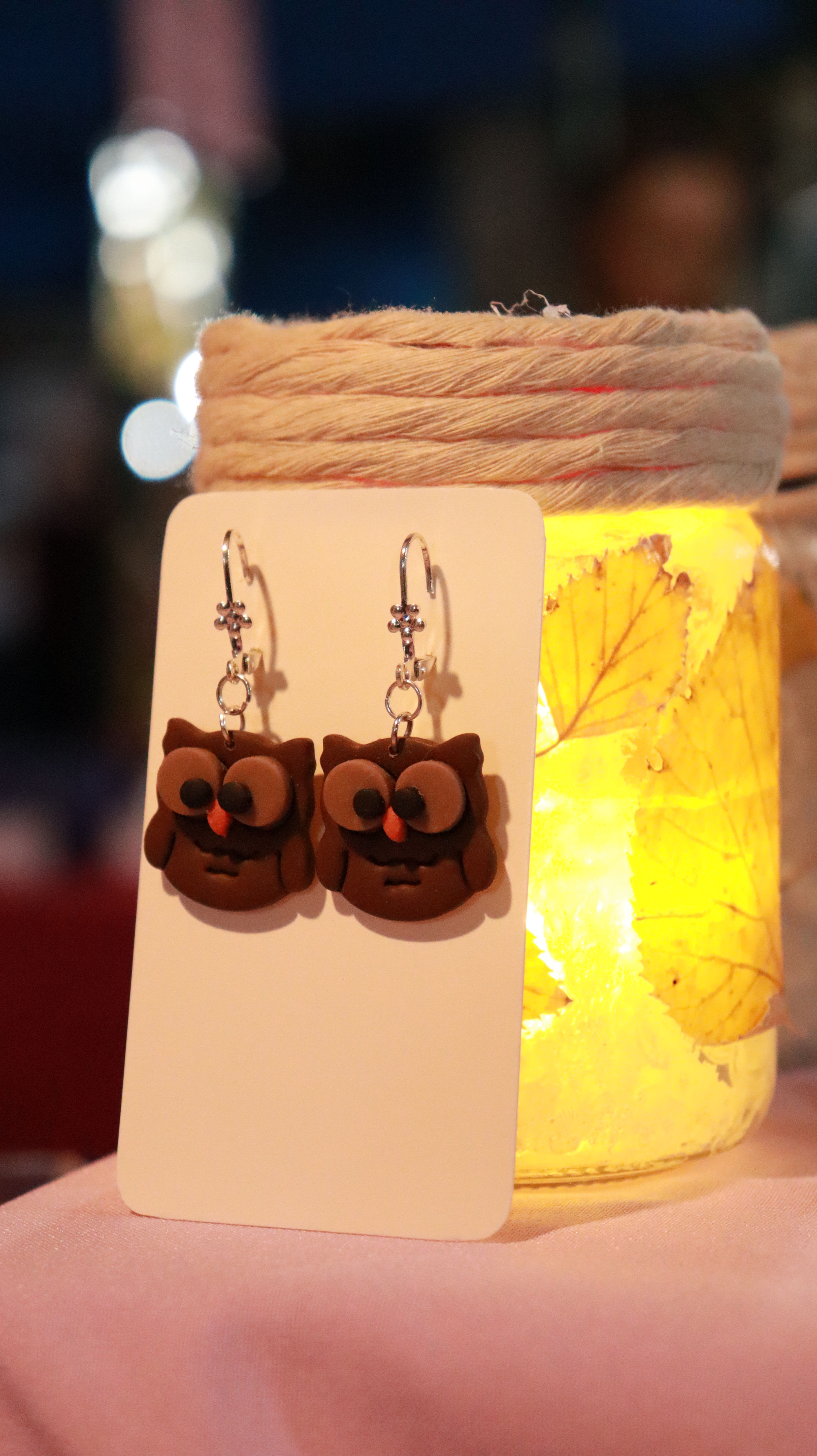 Minđuše od polimerne gline -"Sovice" 🦉