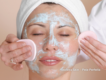 Vá muito além da limpeza de pele tradicional!

Cada cliente tem um biotipo cutâneo e suas necessidades particulares. Sua pele, principalmente, pode ter diversas alterações e um planejamento personalizado, faz toda diferença quando buscamos resultados reais.

A Flawless Skin, é um tratamento criado por mim, reunindo todos esses anos que me fizeram referência no segmento de estética facial.
Esse tratamento para cuidado com a pele ajuda a reduzir a obstrução dos poros que causam acnes e os cravos, e proporciona a limpeza profunda, eliminando os resíduos acumulados da pele e a exclusividade da tecnologia que só esse protocolo oferece, faz que a retirada das sujidades seja o básico nesse tratamento.