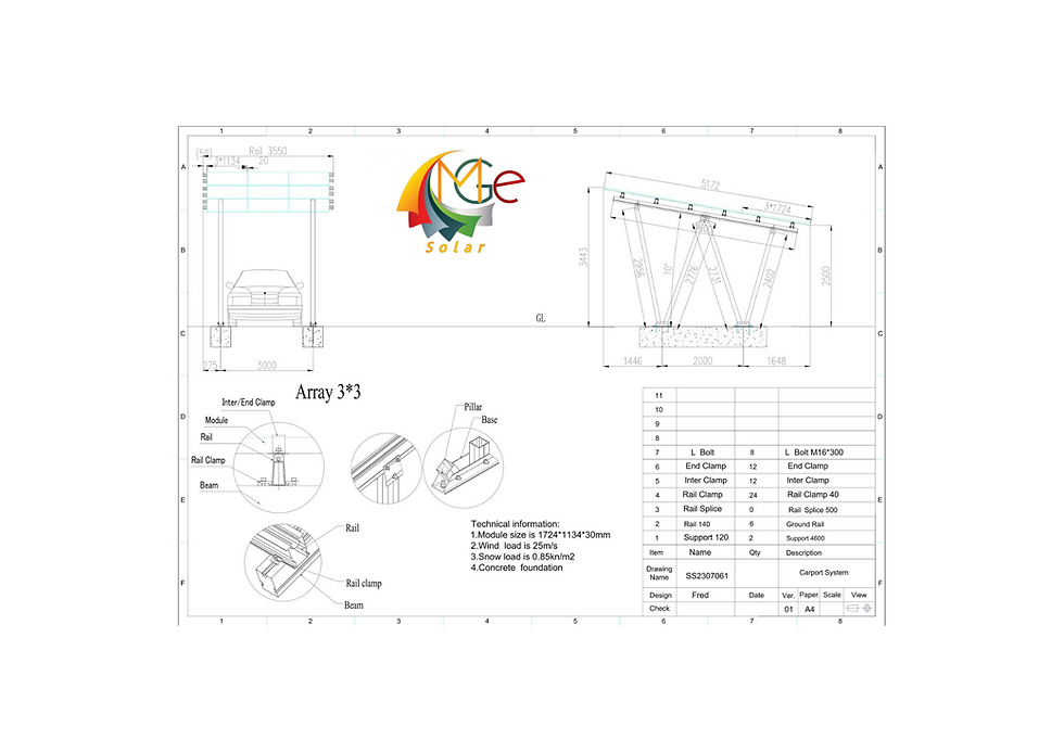 Miniaturbild: Solar Carport 5x3,5m