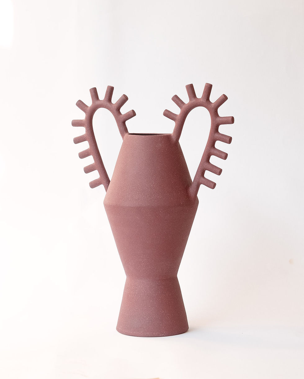 Miniature : Grand Vase Oasis Grès Rouge