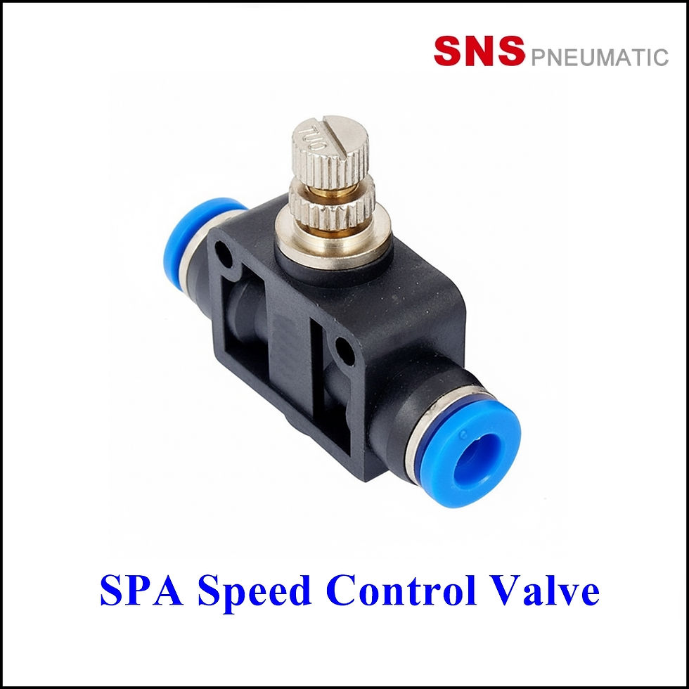 SNS SPA Speed Control Valve - ข้อต่อลมนิวเมติกส์สปีดคอนโทรลวาล์ว เสียบสาย 2 ทาง