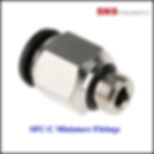 SNS SPC-C Miniature Fittings - ข้อต่อลมนิวเมติกส์ขนาดเล็ก แบบข้อต่อตรงเกลียวนอก