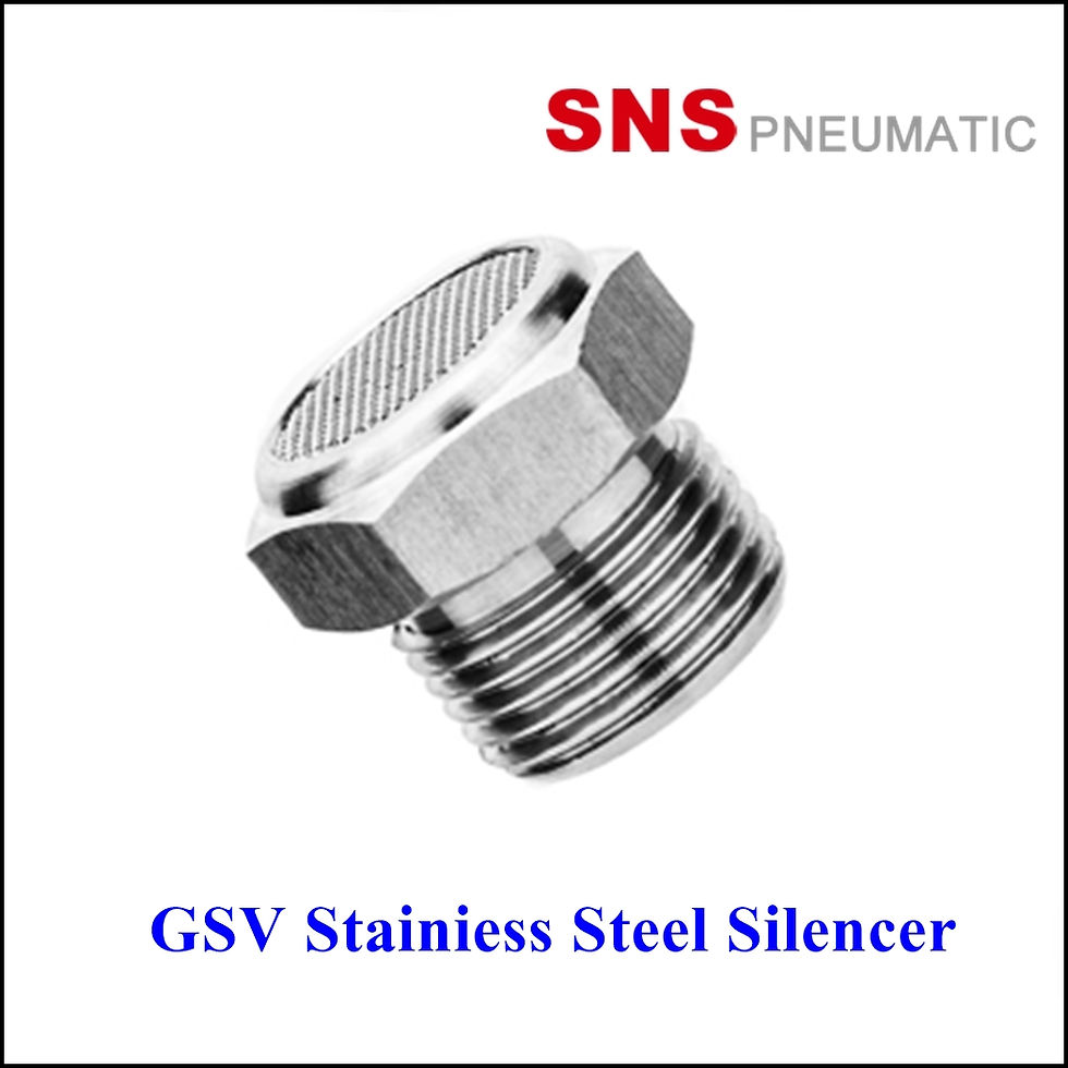 SNS GSV Stainless Steel Silencer - ข้อต่อนิวเมติกส์ลดเสียงสแตนเลสแบบหัวสั้น PSV