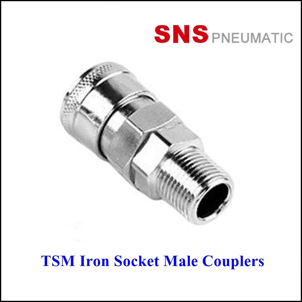 SNS TSM Iron Socket Male Couplers - ซ็อกเก็ตคอปเปอร์เหล็กแบบเกลียวนอกตัวผู้ TSM