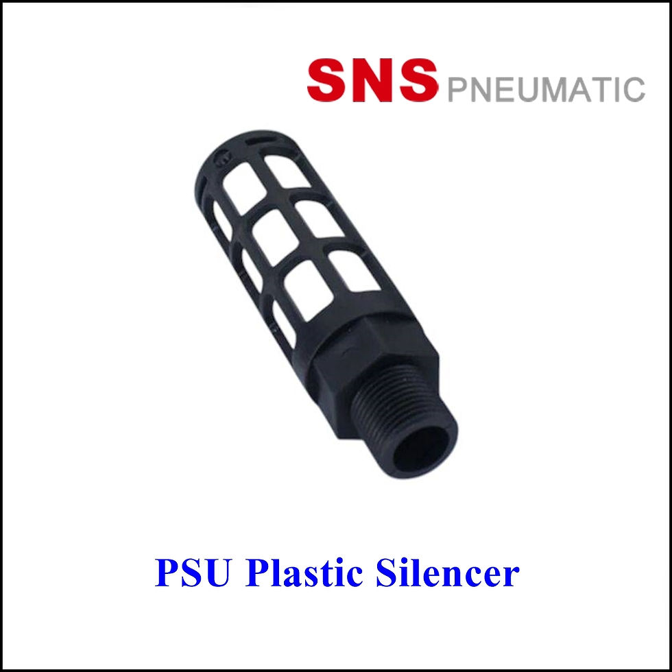 SNS PSU Plastic Silencer - ข้อต่อพลาสติกไซเลนเซอร์กรองฝุ่นลดเสียงทรงยาว รุ่น PSU