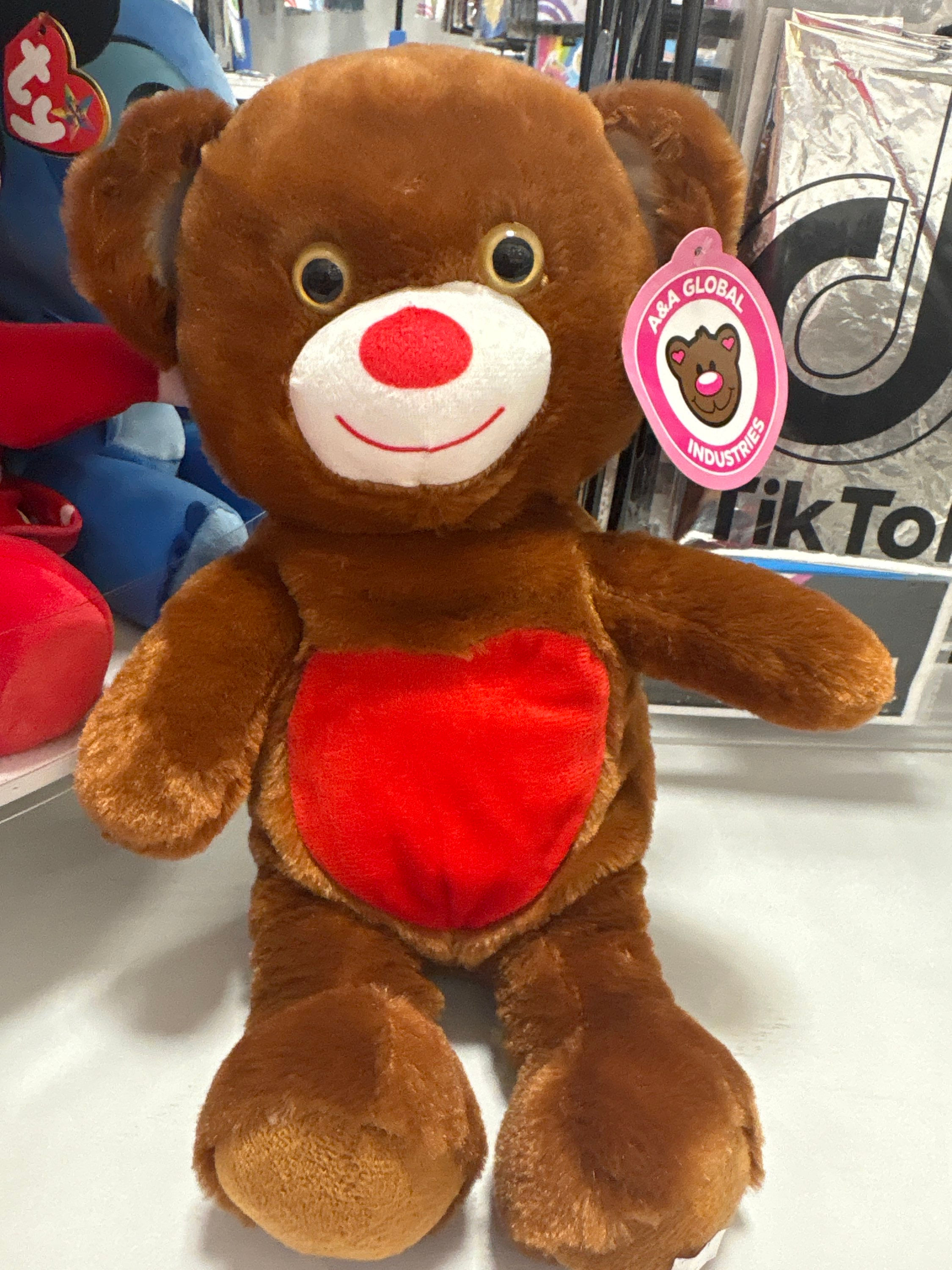 Bear love valentines plush