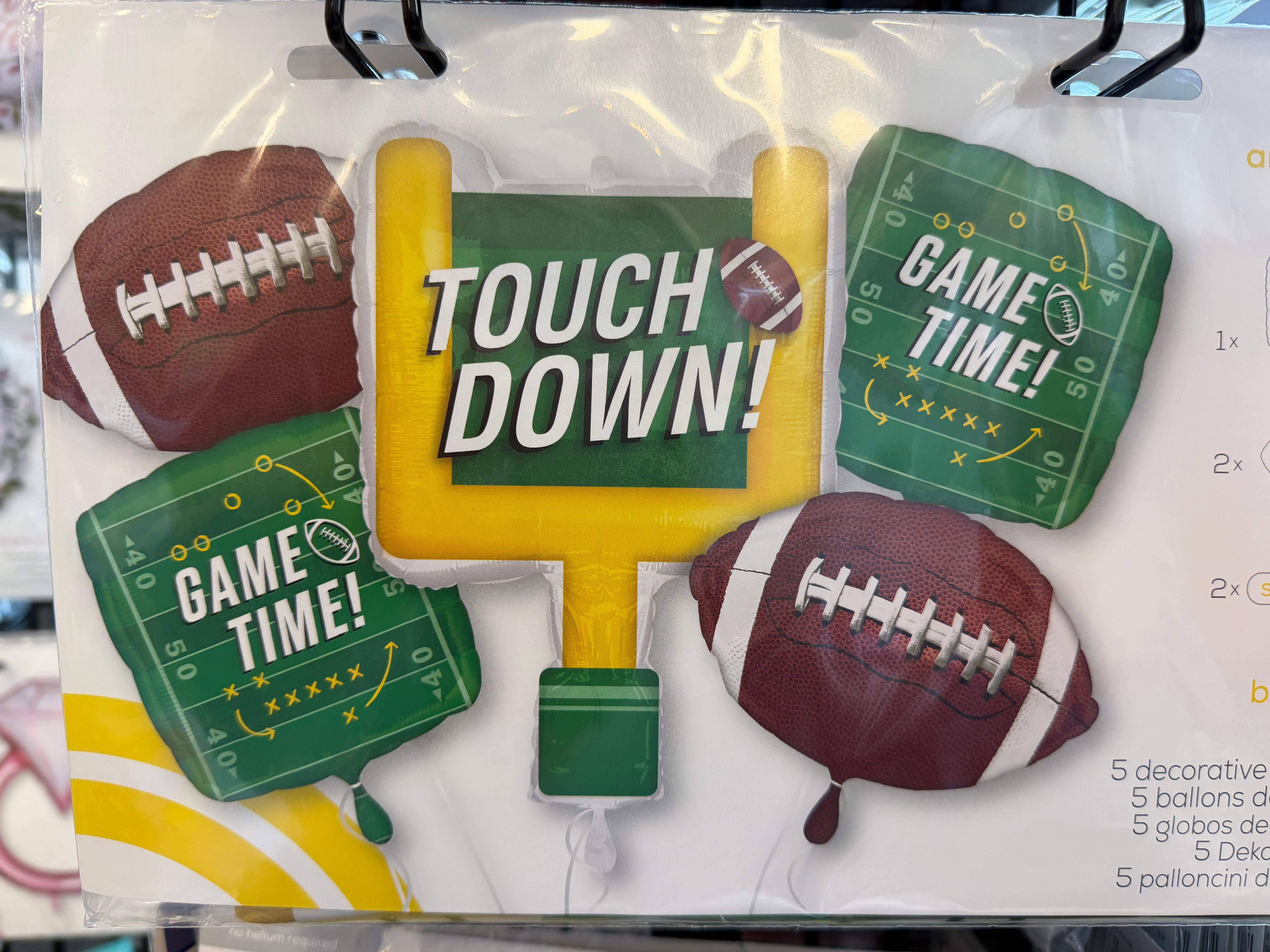 Football touch down set w weight patriots 