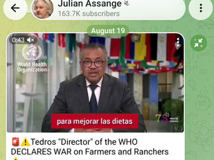 WHO Director Pedro's declares war on Farmers and Ranchers