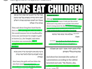 Eating children is Satanists' tradition?