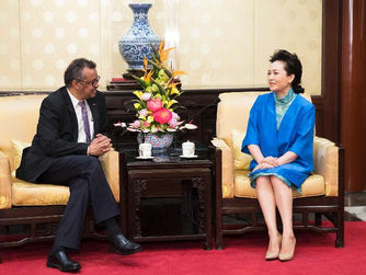 Great Harlot Peng Liyuan is in charge of the WHO engagement! She reinforces the MEDICAL TYRANNY WORLDWIDE!