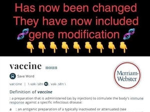 The definition of the word "Vaccine" changed.