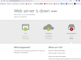 Restored Republic via a GCR as of July 1, 2024