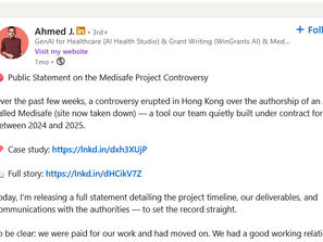 AI Health Studio Founder Ahmed J's Open Letter