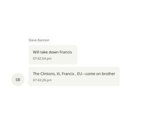 Steve Bannon's conversation in the Epstein Files put Clinton, Xi Francis and EU together