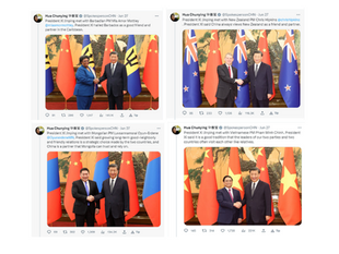 Again, President met with foreign political leaders alone!