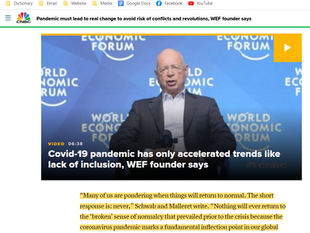 Klaus Schwab on Jun 2020: “Nothing will ever return to the ‘broken’ sense of normalcy 