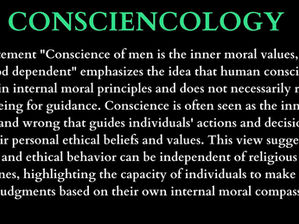 良心學 | Consciencology. Is it new to the west?