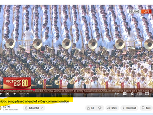 It is shameless that CGTN deliberately avoids the real name of "Without the Communist Party, there would be no new China" as the title.