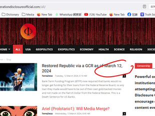 March 13 Restored Republic Report is missing again! 