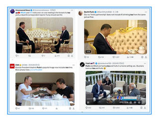 普京總統竟然不願意和《席近平》主席分享同一個茶壺！你就不是我杯茶！一個政治騙子在普京面前無地自容！