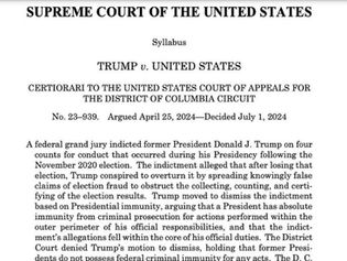 The Supreme Court SIDES WITH TRUMP with a HISTORIC ruling regarding Presidential Immunity. 