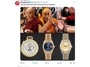 The CIA paid the Dalai Lama openly for decades! 