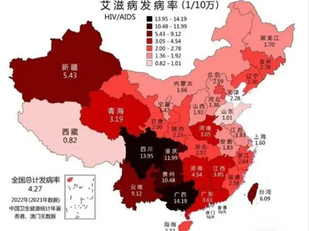 全國HIV感染者及艾滋病患者共計141萬餘例。比2019年,升幅47%。中國疾病預防控制中心刻意發佈艾滋病病率代替個案,把山東省成為艾滋病全國最低省份!