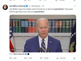 Biden: There's going to be a second pandemic!