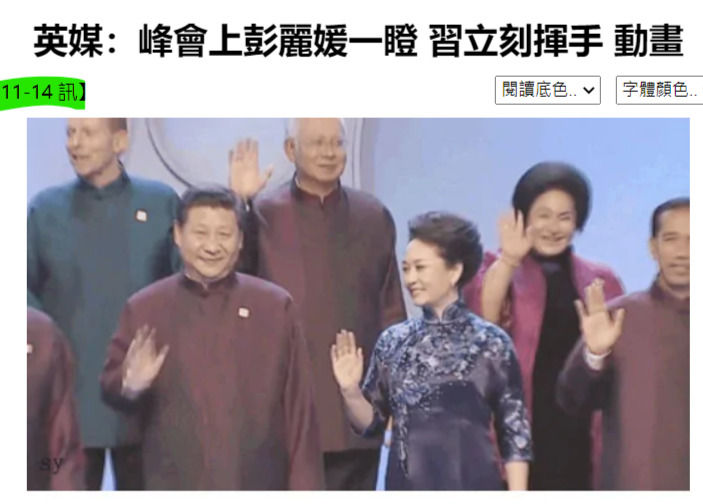 《2014亚太经合组织第二十二次领导人非正式会议》是由大淫婦彭麗媛和習近平的克隆人替身《席近平》舉行的!