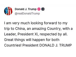 Trump :Great things will happen for both Countries!