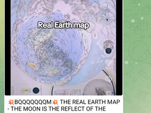 Real Earth Map - The moon is the reflect of the earth.