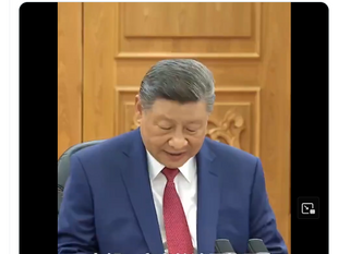 撒旦畜生騙子，讀稿員《中共中央總書記》《席近平》主席，愚蠢無能，表演不合格！